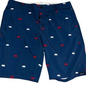EZEKIEL Cali Boardshorts board shorts swim trunks Mens size 34 Navy Bears